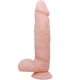 Dildo Realist Baile, Super Realist, Texturat, Flexibil, Cu Ventuză, Pentru Vaginal Sau Anal, Bej