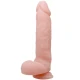 Dildo Realist Baile, Super Realist, Texturat, Flexibil, Cu Ventuză, Pentru Vaginal Sau Anal, Bej