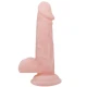 Dildo Realist Baile, Super Realist, Texturat, Flexibil, Cu Ventuză, Pentru Vaginal Sau Anal, Bej