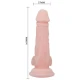 Dildo Realist Baile, Super Realist, Texturat, Flexibil, Cu Ventuză, Pentru Vaginal Sau Anal, Bej