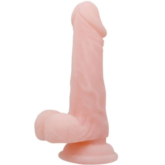 Dildo Realist Baile, Super Realist, Texturat, Flexibil, Cu Ventuză, Pentru Vaginal Sau Anal, Bej