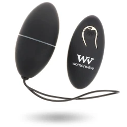 Ou vibrator cu telecomandă, Silicon, Negru