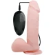 Vibrator Realistic - Funcție de rotație, Alb, Mărime unică