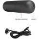 Strap-on cu glonț vibrator din silicon și ABS, negru, universal