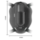 Strap-on cu glonț vibrator din silicon și ABS, negru, universal