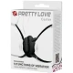 Strap-on cu glonț vibrator din silicon și ABS, negru, universal
