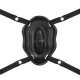 Strap-on cu glonț vibrator din silicon și ABS, negru, universal