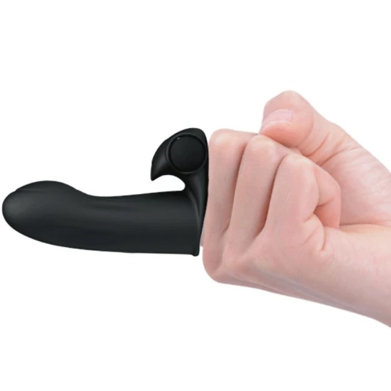 Vibrator Adonis - Stimulator de degete, Negru, Mărime mică.