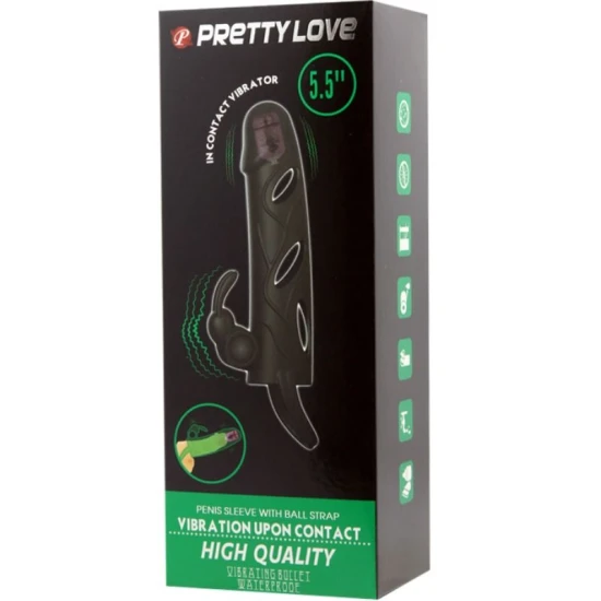 Manșon Penis Pretty Love, Cu Vibrație