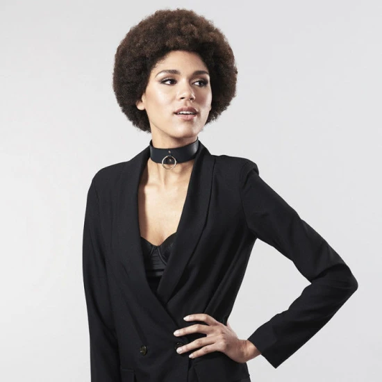 Colier tip choker Model Maze, Negru