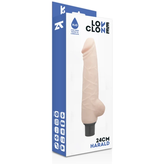 Vibrator realist cu autolubrifiere, 24 cm x 4 cm