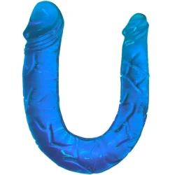 Dublu dildo tip bailey - Double Dong Double Dildo, Albastru