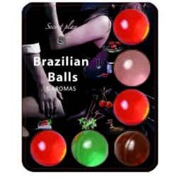 Lubrifiant tip bile fierbinți Brazilian Balls, 6 unități