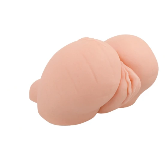Vagin și Anus Realistic cu Tatuaj și Vibrație - Alb, Mărime Unică