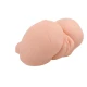 Vagin și Anus Realistic cu Tatuaj și Vibrație - Alb, Mărime Unică