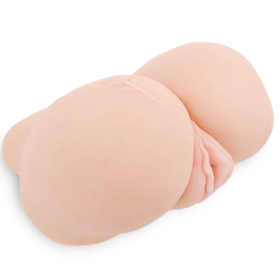 Vagin și Anus Realistic cu Tatuaj și Vibrație - Alb, Mărime Unică