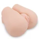 Bust Realistic - Vagin și Anus cu Vibrație, Alb, Mărime Unică