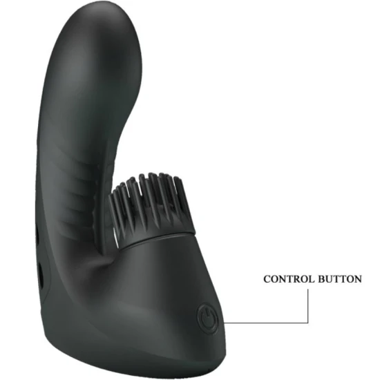 Magic drill vibrator tip degetar cu rotație, Roz