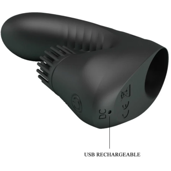 Magic drill vibrator tip degetar cu rotație, Roz