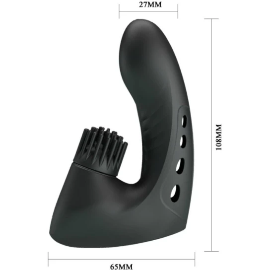 Magic drill vibrator tip degetar cu rotație, Roz