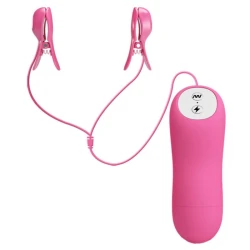 Vibrator Romantic Wave Pizzas, cu vibrație și electroșoc, fucsia