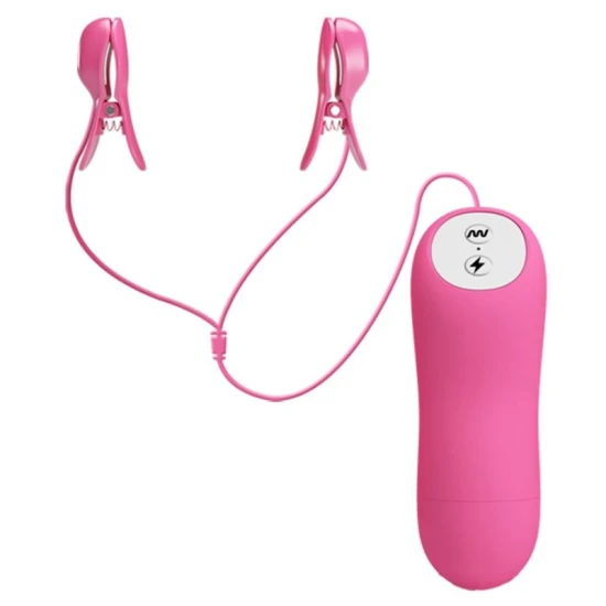 Vibrator Romantic Wave Pizzas, cu vibrație și electroșoc, fucsia