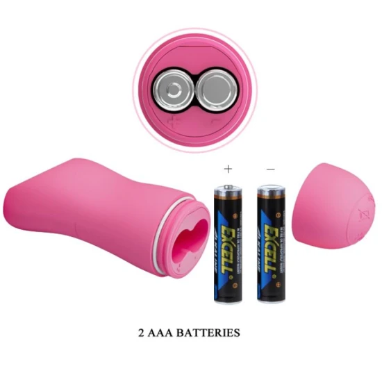 Vibrator Romantic Wave Pizzas, cu vibrație și electroșoc, fucsia
