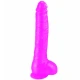 Dildo realist roz din PVC, cu ventuză