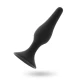 Dildo anal conic din silicon, negru, 10.5 cm