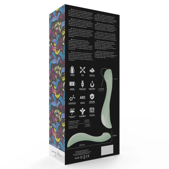 Vibrator G-spot MIA Devon, silicon medical, verde, 20 cm