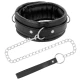Colier BDSM din piele moale cu lanț