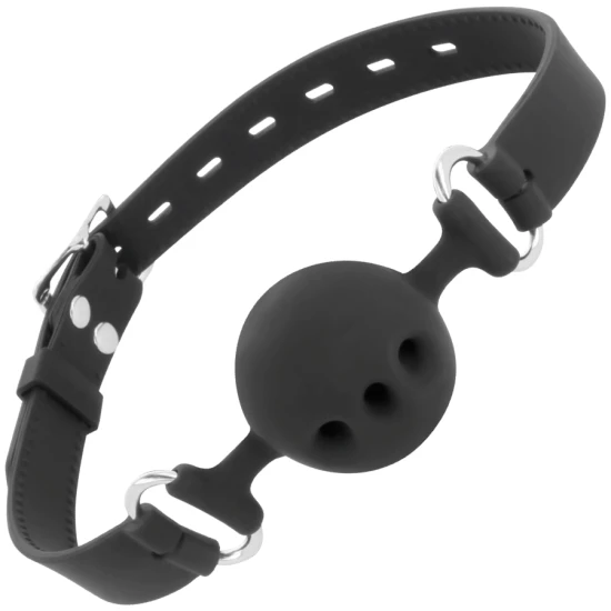 Breathable silicon gag, Negru