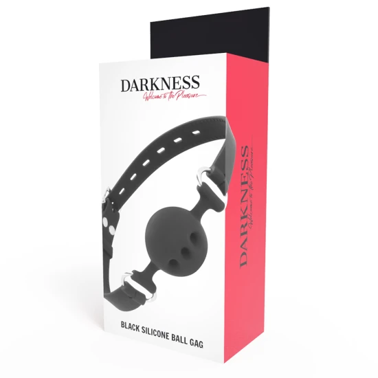 Breathable silicon gag, Negru