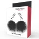 Cleme pentru mameloane tip pom-pom, 2 buc, Negru