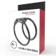Inel Testicular Double Flexible, Realist, Negru