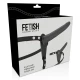 Ham strap-on cu vibrator - Silicon negru, 15 cm.