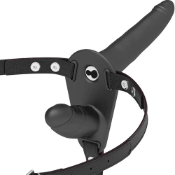 Ham Fetish pentru Supunere - Vibrator cu Dublă Penetrare, Negru