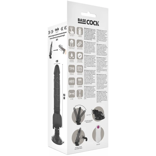Vibrator Realistic - Negru, 19.5 cm.