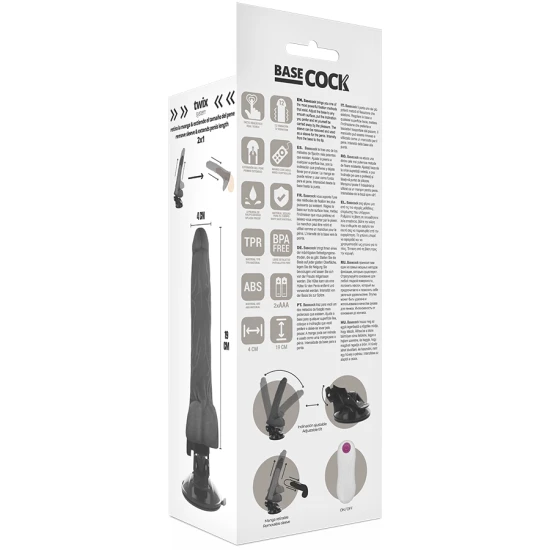 Vibrator Realistic - Negru, 19 cm.