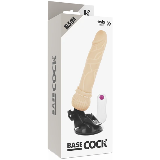Vibrator Realistic - Telecomandă, Flesh, 19.5 cm -O- 4 cm