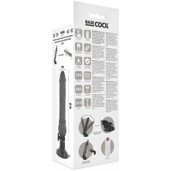 Vibrator Realistic - Negru, 19.5 cm.