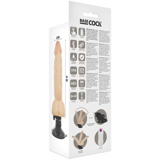 Dildo Realistic Articulabil - Remote Control, Flesh, 20 CM -O- 4.5 CM
