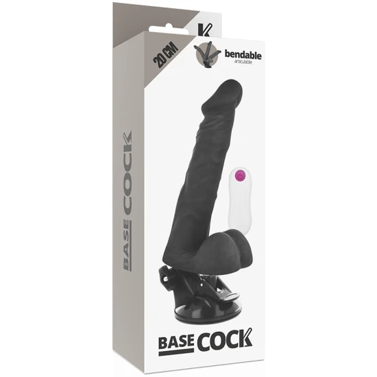 Dildo Articulat - Realist, Negru, 20 cm.