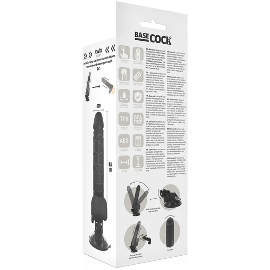 Vibrator Realistic - Negru, 18.5 cm.