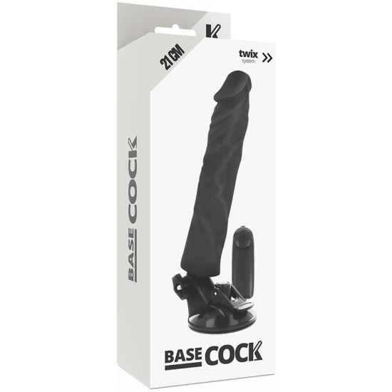 Vibrator penis realist cu telecomandă, negru, 21x4 cm