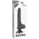 Vibrator penis realist din TPE, negru, 18.5 x 4 cm