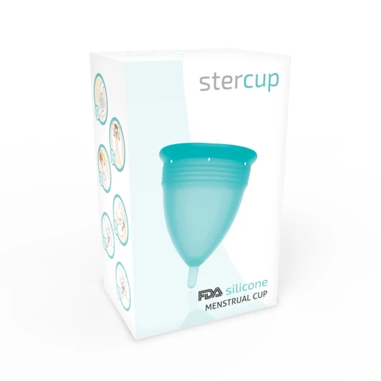Cupă menstruală din silicon FDA, Aquamarine, mărimea L