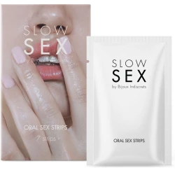 BIJOUX - Benzi pentru sex oral, Slow Sex, cu efect rece, aromă de mentă