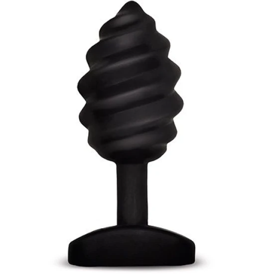 Plug anal Twist cu vibrații, Negru