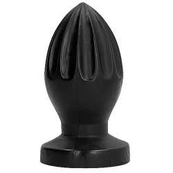 Plug Anal - Textură Netedă, Negru, 12 cm
